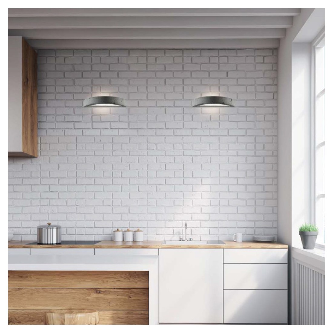 Applique murale en béton Belfiore 9010 ERIDA CEM 2455.41 E27 LED