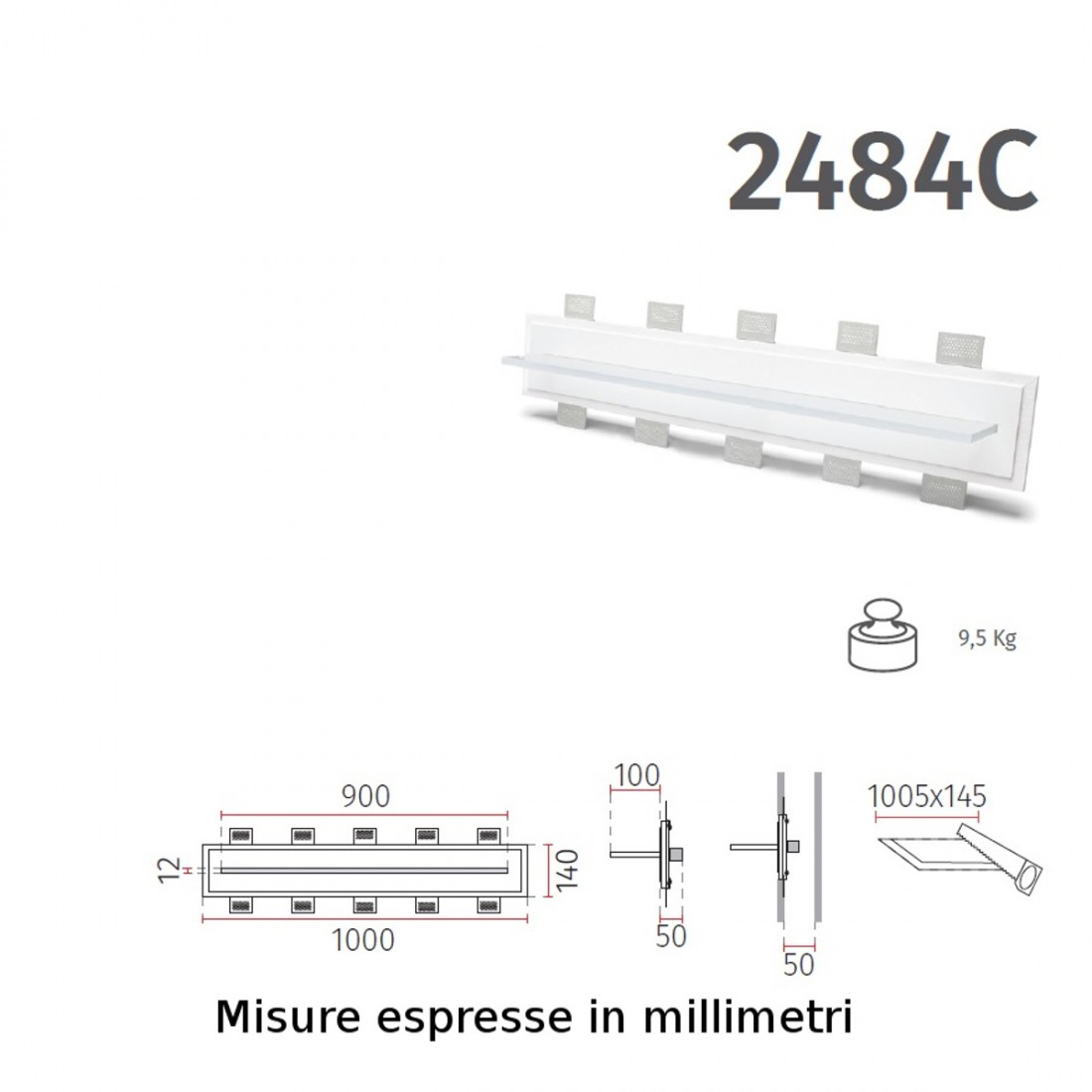 Applique incasso BF-2484 C Belfiore