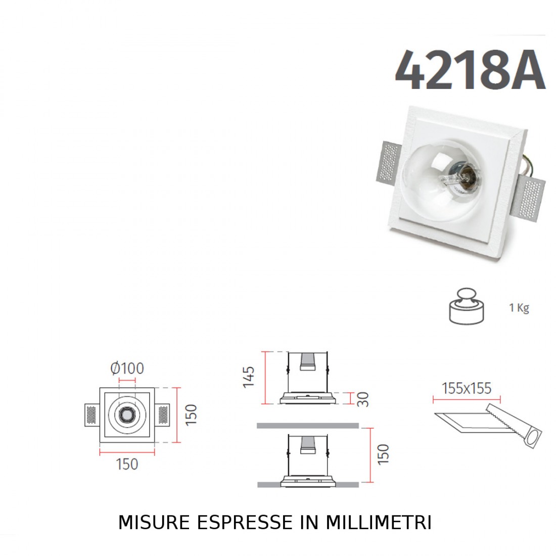 Faretto incasso BF-4218 A Belfiore