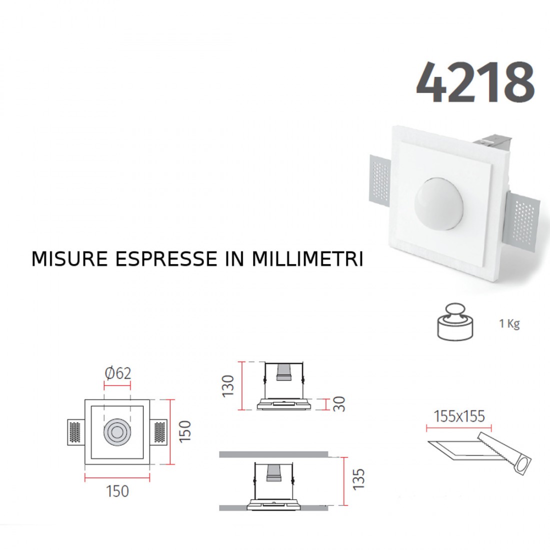 Faretto incasso BF-4218 Belfiore