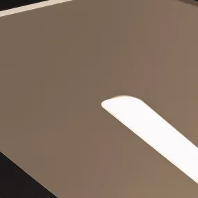 Plafonnier rectangulaire moderne, module LED dimmable chaud