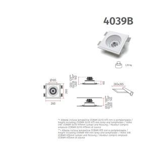 Faretto incasso BF-4039 B Belfiore