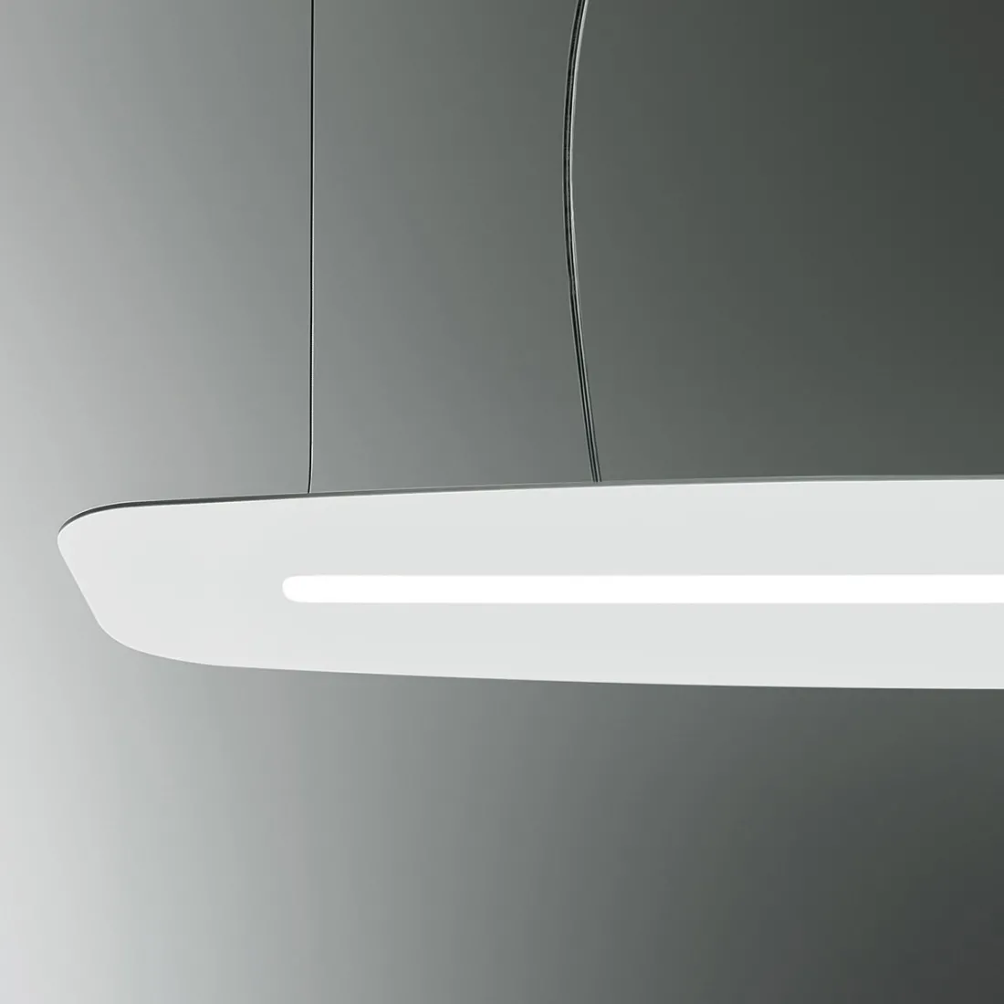 Sospensione moderna, rettangolare, modulo led dimmerabile caldo