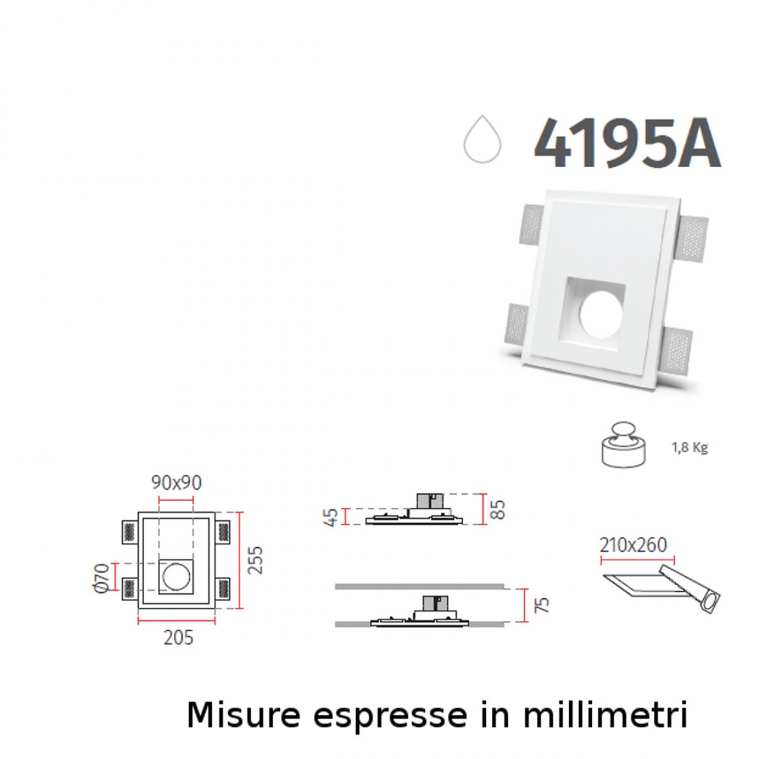 Faretto incasso BF-4195 A Belfiore