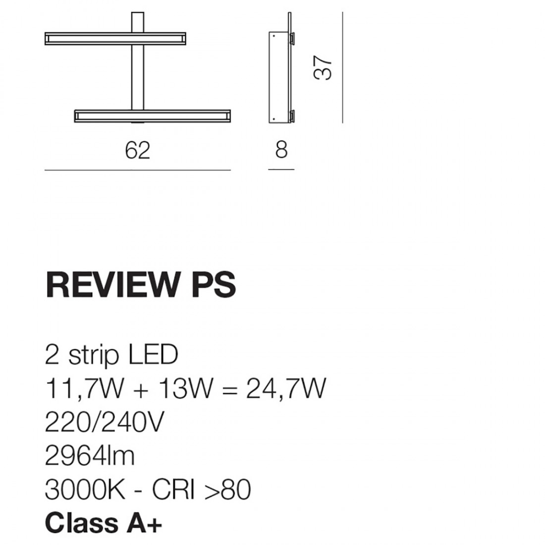 Plafonnier ou applique en aluminium blanc avec lumière chaude led dimmable