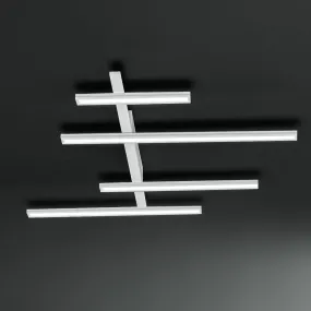 Plafón o aplique de aluminio blanco con LED de luz cálida regulable