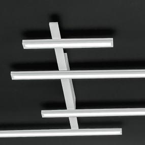 Deckenleuchte oder Wandleuchte aus weißem Aluminium mit dimmbarem warmem LED-Licht