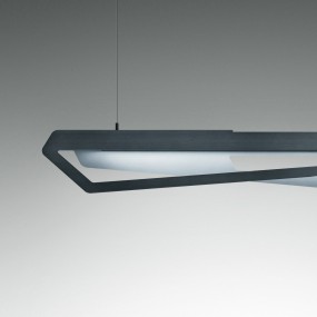 Moderner rechteckiger LED-Kronleuchter mit warmem dimmbarem Licht