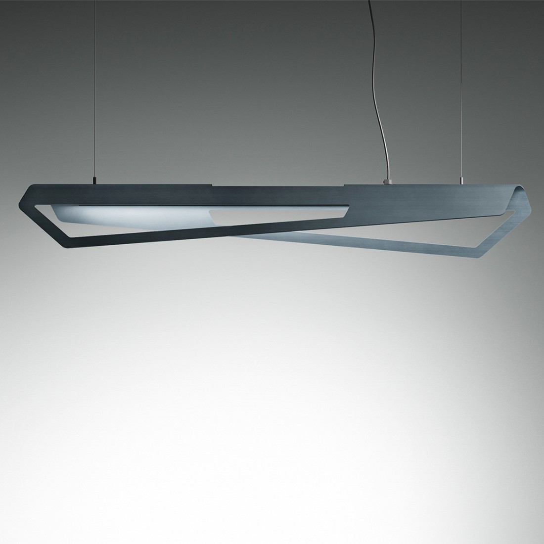 Moderner rechteckiger LED-Kronleuchter mit warmem dimmbarem Licht