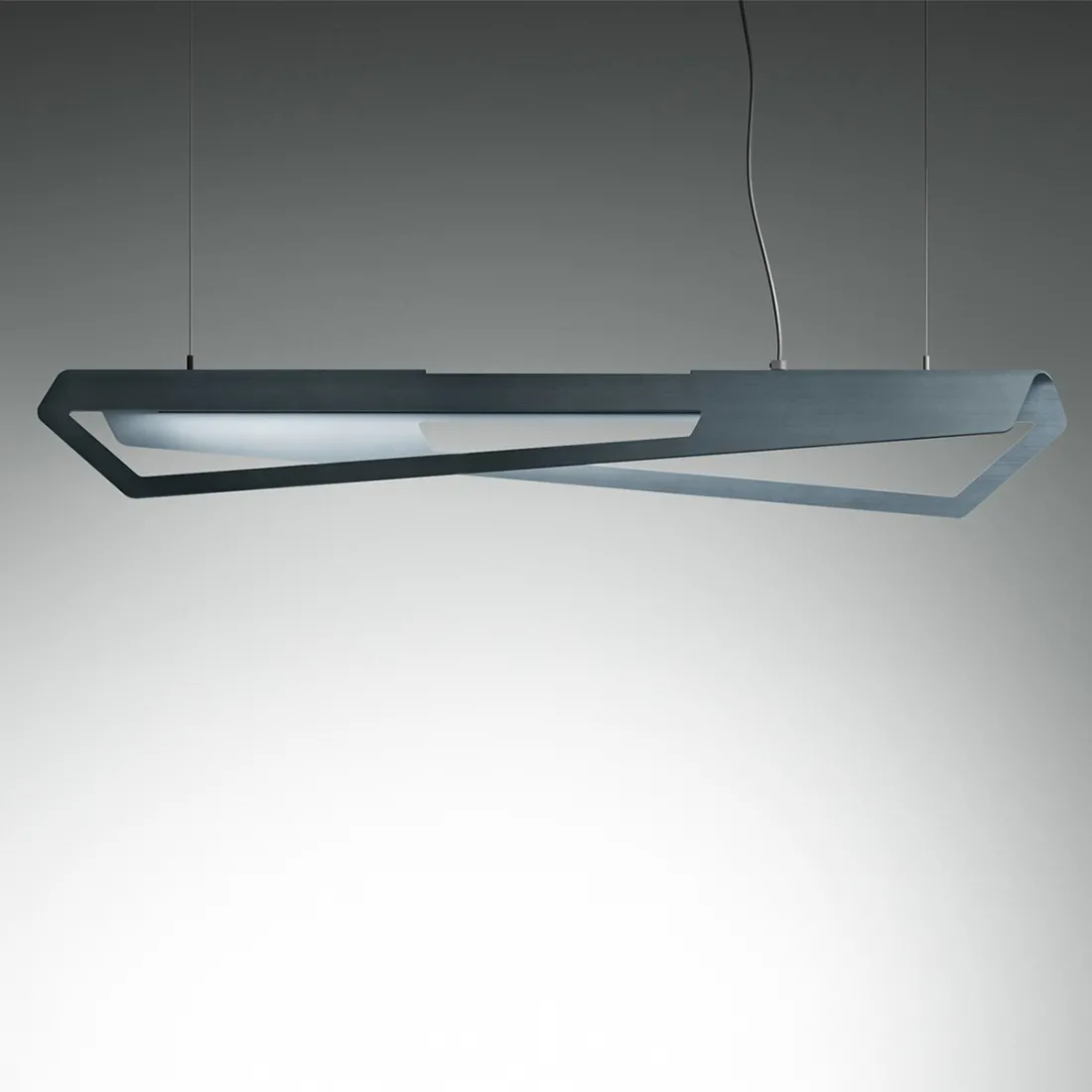 Lampadario moderno rettangolare a led luce calda dimmerabile