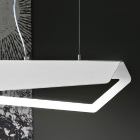 Lampadario moderno rettangolare a led luce calda dimmerabile