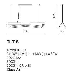 Lustre LED rectangulaire moderne avec lumière chaude dimmable
