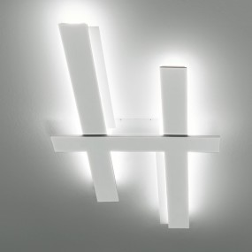 Plafoniera moderna rettangolare modulo led integrato luce calda