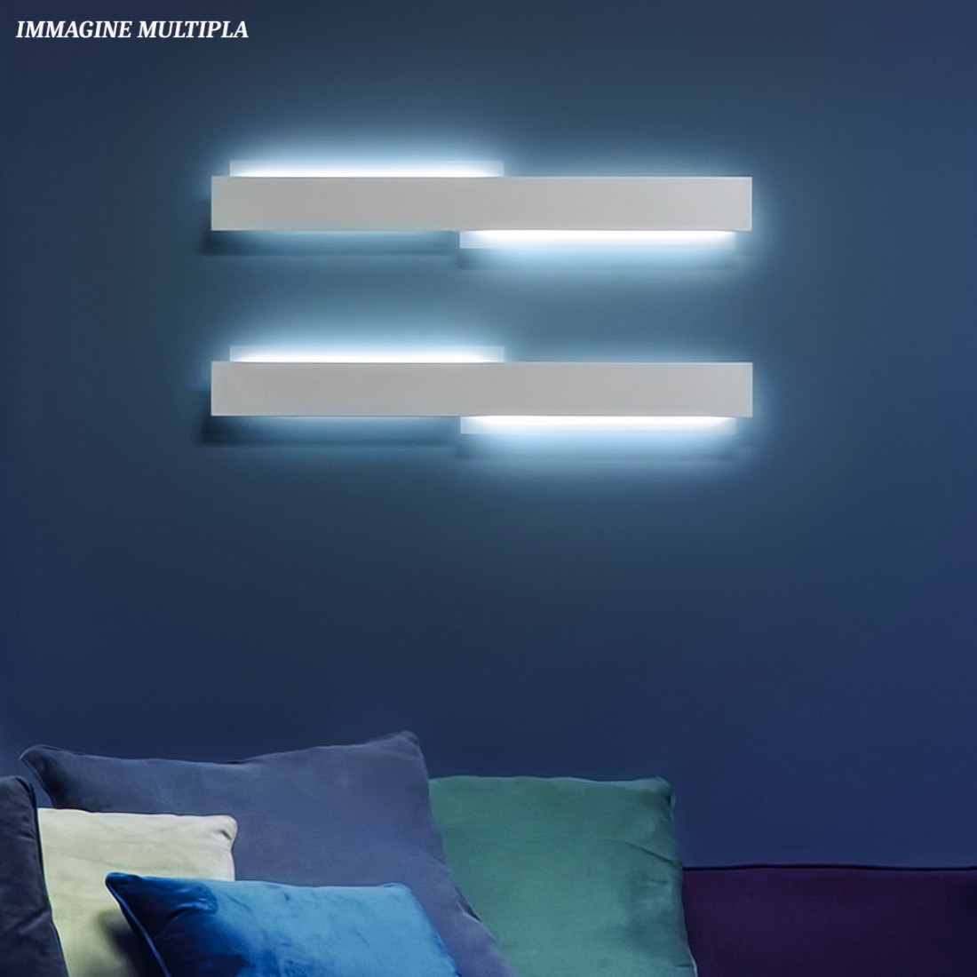 Applique moderna rettangolare modulo led integrato luce calda