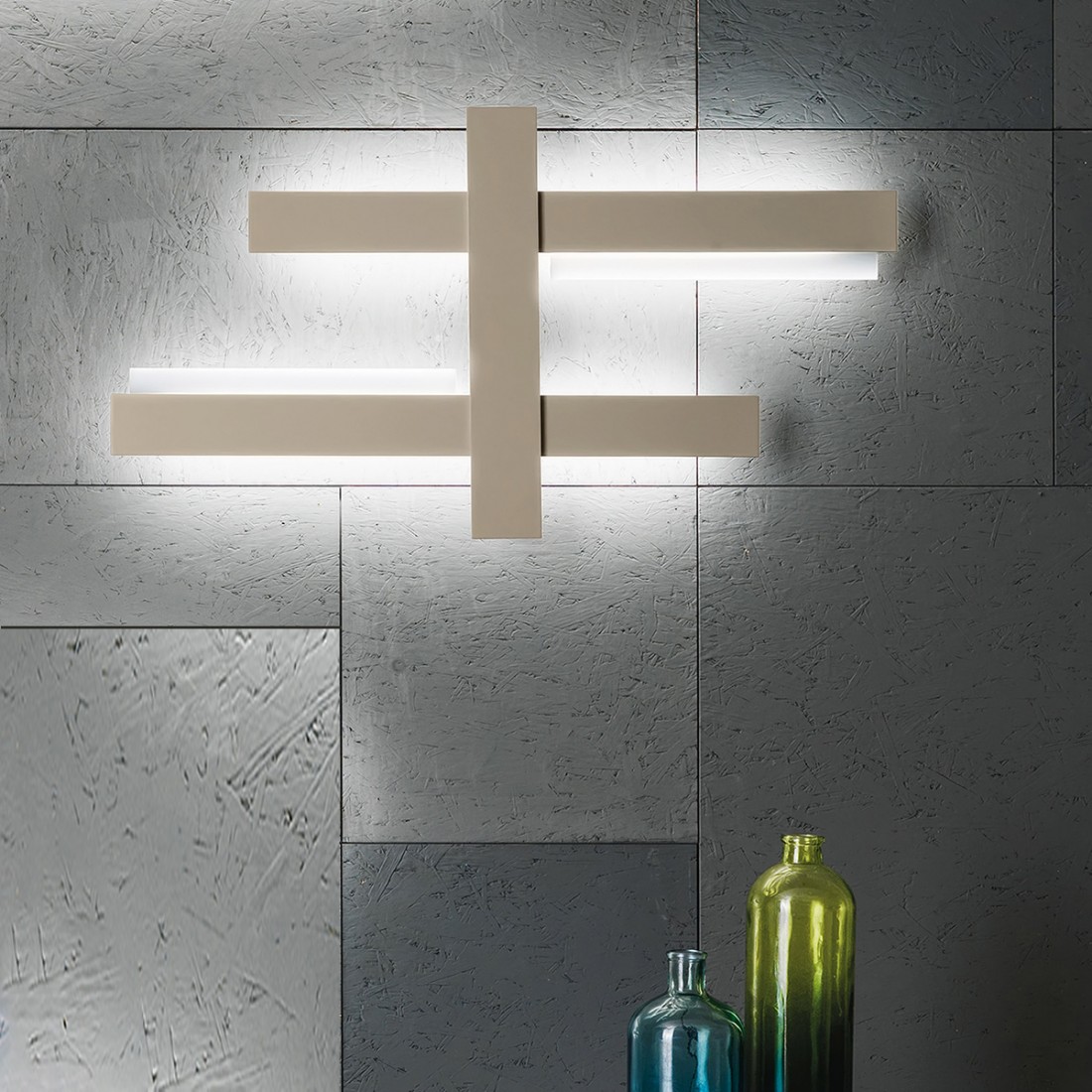 Lámpara de techo rectangular moderna con módulo LED integrado, luz cálida