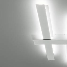 Plafoniera moderna rettangolare modulo led integrato luce calda