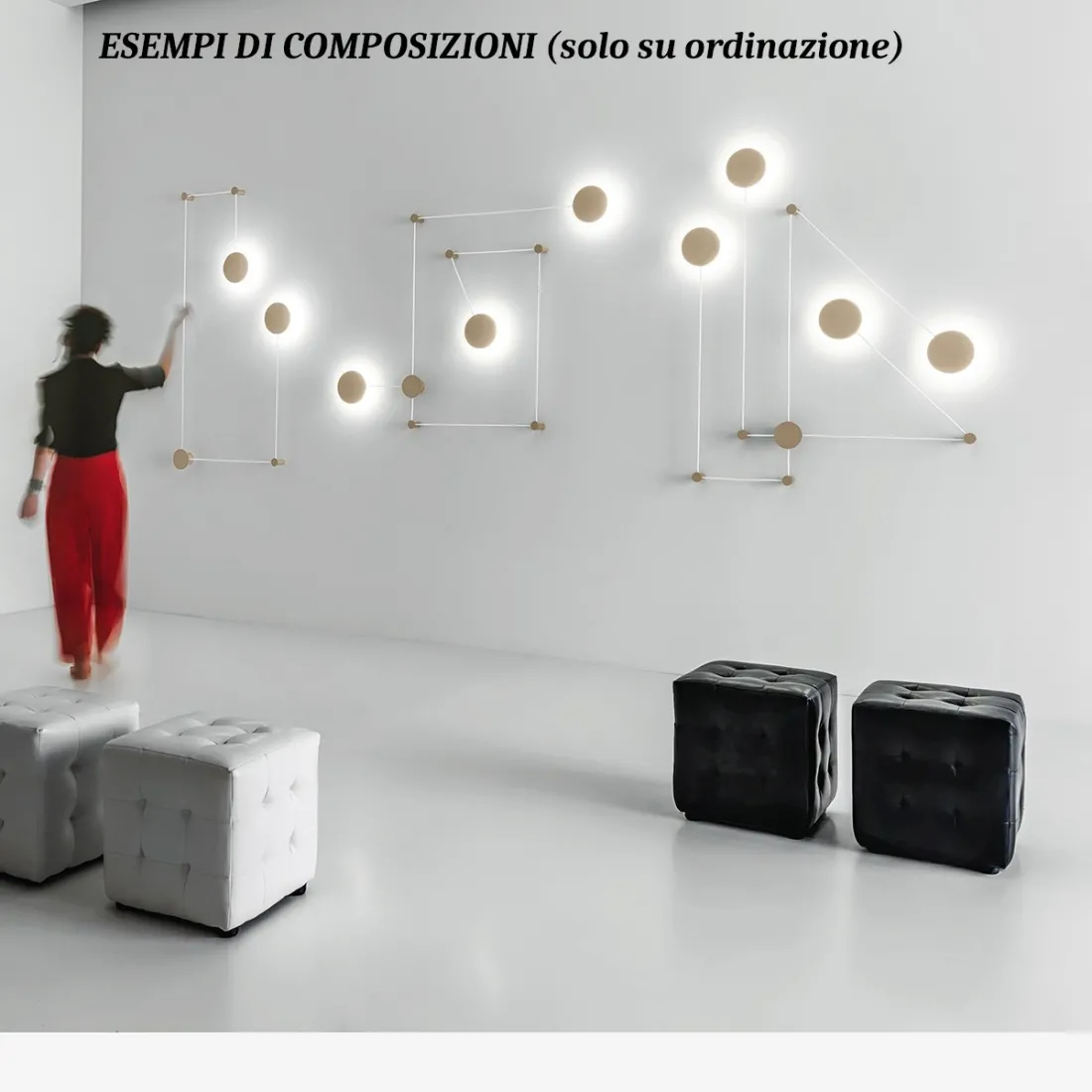 Tesata da parete moderna a led. Made in Italy