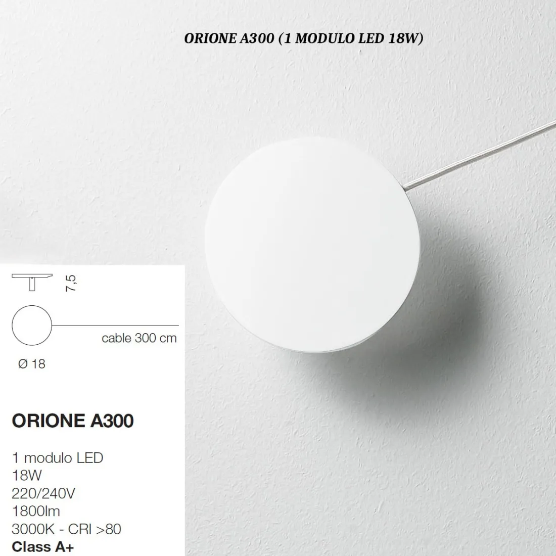 Cabezal de pared led moderno. Hecho en Italia