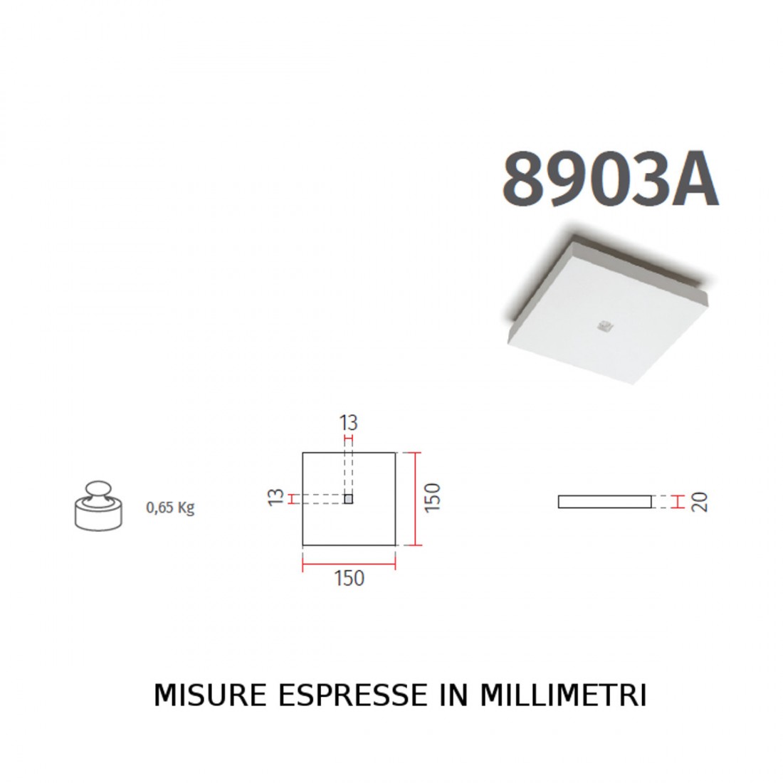 Plafonnier BF-8903 A Belfiore 9010