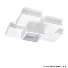 Sforzin Illuminazione SIDE T291 GX53 Plafonnier LED en plâtre