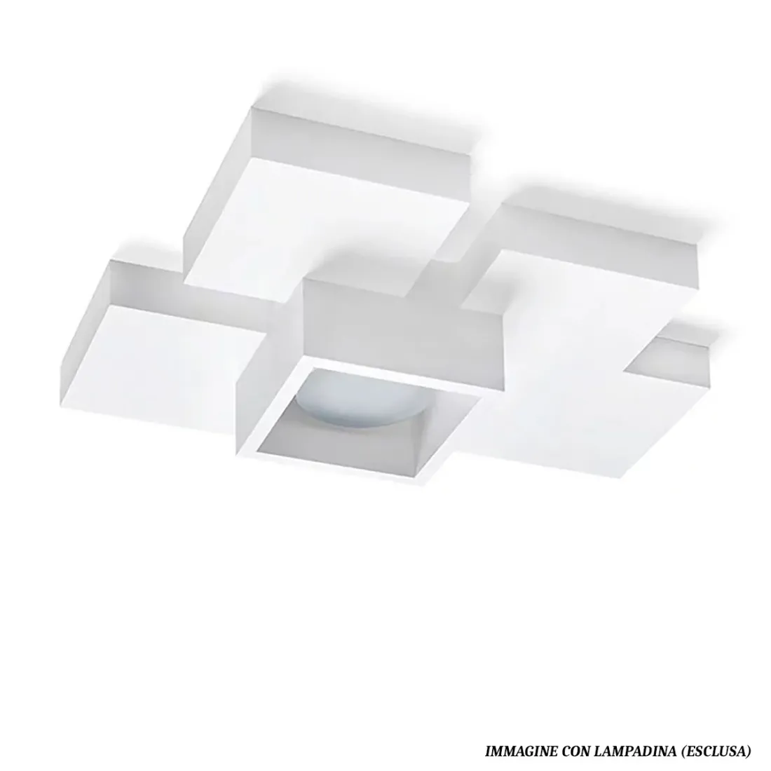 Sforzin Illuminazione SIDE T291 GX53 Plafonnier LED en plâtre