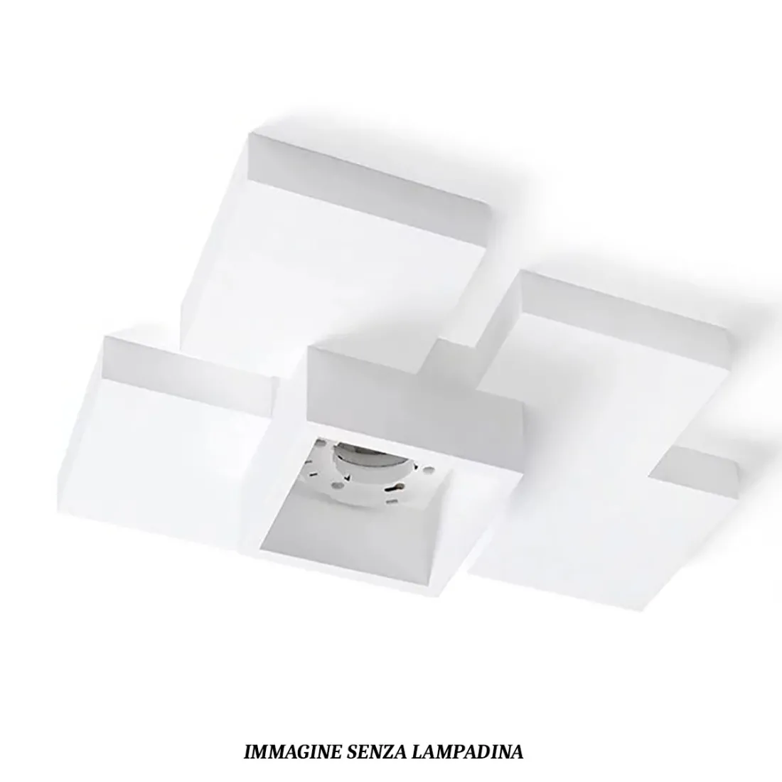 Sforzin Illuminazione SIDE T291 GX53 Plafonnier LED en plâtre