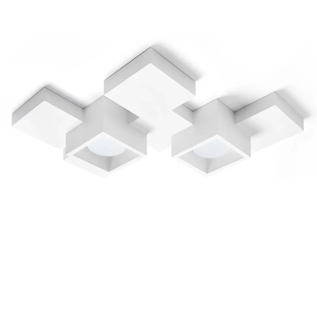 Sforzin Illuminazione SIDE T292 GX53 Plafonnier LED en plâtre