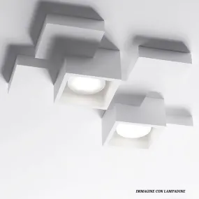 Sforzin Illuminazione SIDE T292 GX53 Plafonnier LED en plâtre