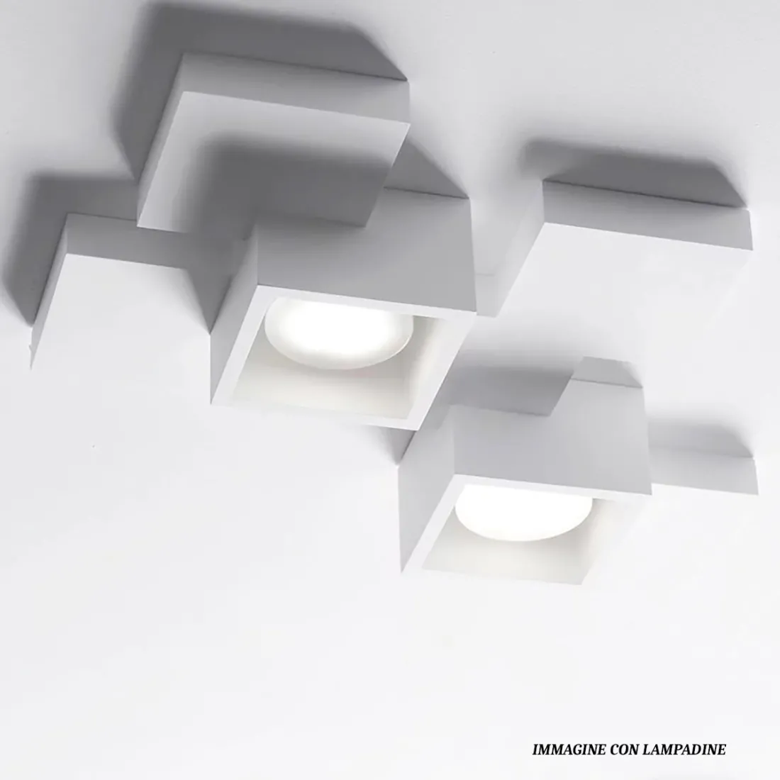 Sforzin Illuminazione SIDE T292 GX53 Plafonnier LED en plâtre