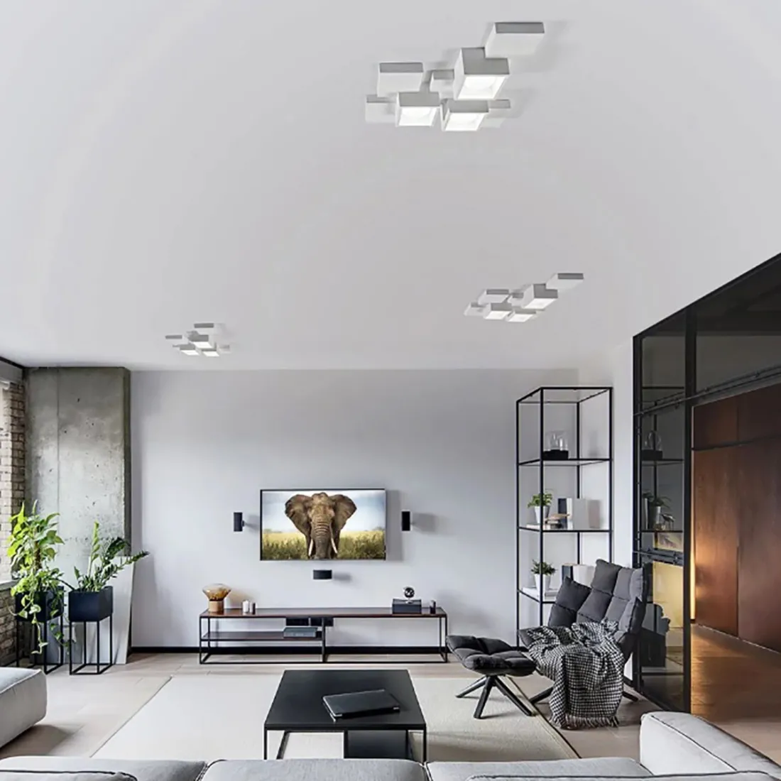 Sforzin Illuminazione SIDE T293 GX53 lámpara LED de techo de yeso