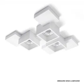 Sforzin Illuminazione SIDE T293 GX53 Plafonnier LED en plâtre