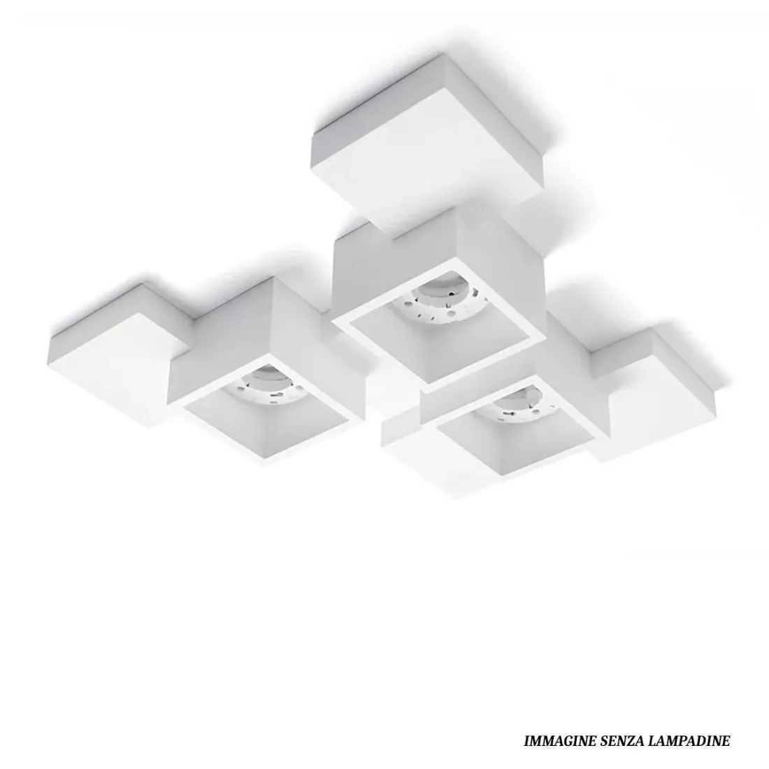 Sforzin Illuminazione SIDE T293 GX53 Plafonnier LED en plâtre