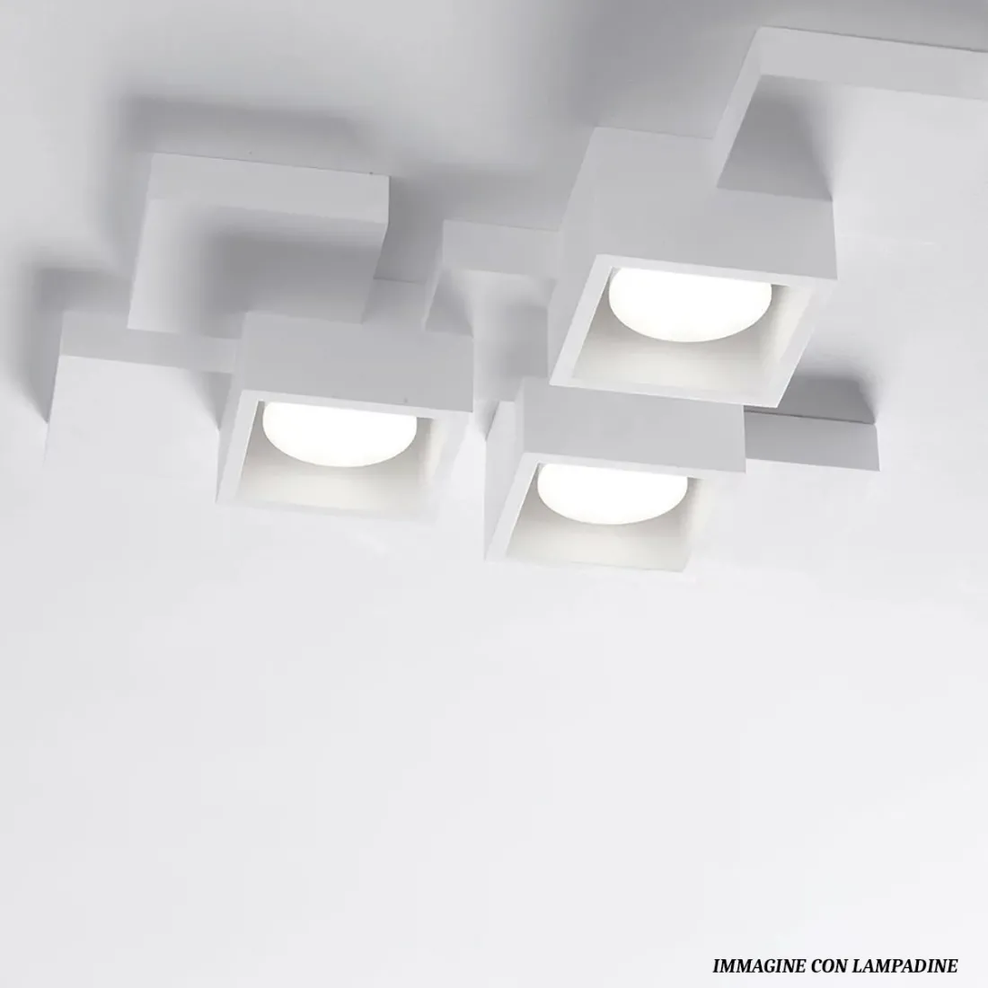 Sforzin Illuminazione SIDE T293 GX53 Plafonnier LED en plâtre