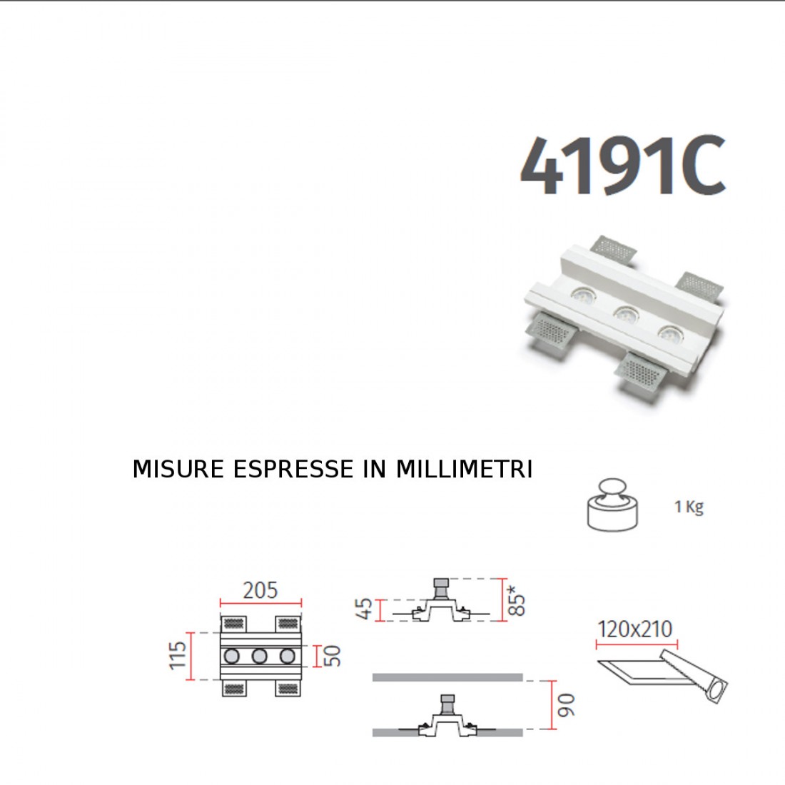 Faretti incasso BF-4191 C Belfiore 9010