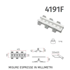 Faretti incasso gesso 9010...