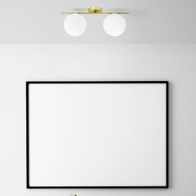 Plafoniera Miloox MX-JUGEN 1744 65 E27 LED 20CM globo vetro bianco lampada soffitto moderna interno