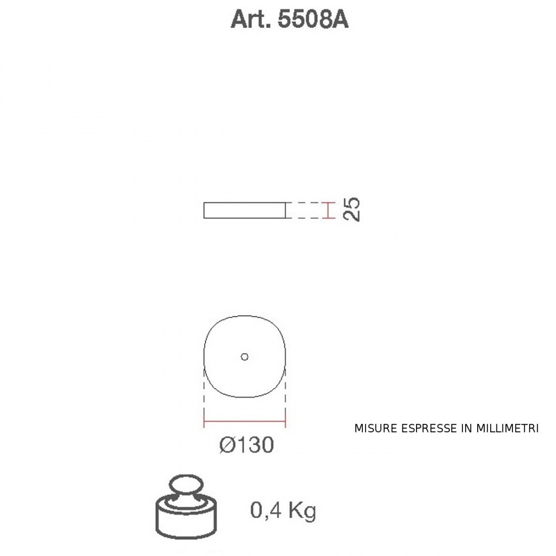 Rosace en plâtre 9010 Belfiore MERLO 5508A