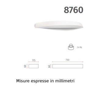 Aplique LED regulable de yeso 8760 Belfiore 9010