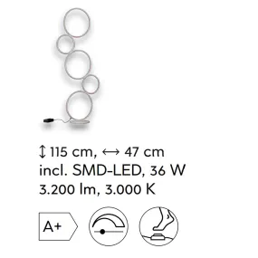 Lampadaire annulaire moderne Rondo Trio Lighting 422610532