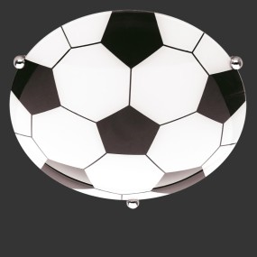 Deckenleuchte Trio Lighting TR-CHICO E27 LED Fußballkugel schwarz weiß Glas Deckenleuchte für Schlafzimmer