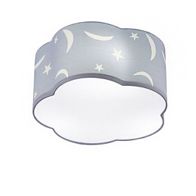 Plafonnier Moony Trio Lighting chambre nuage cylindre tissu