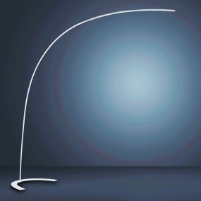 Trio Lighting dimmbare LED-Stehleuchte mit gewölbtem Arm