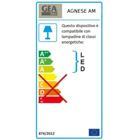 Agnese AM Gea moderne Applikations- oder Wandleuchte mit LED-Licht