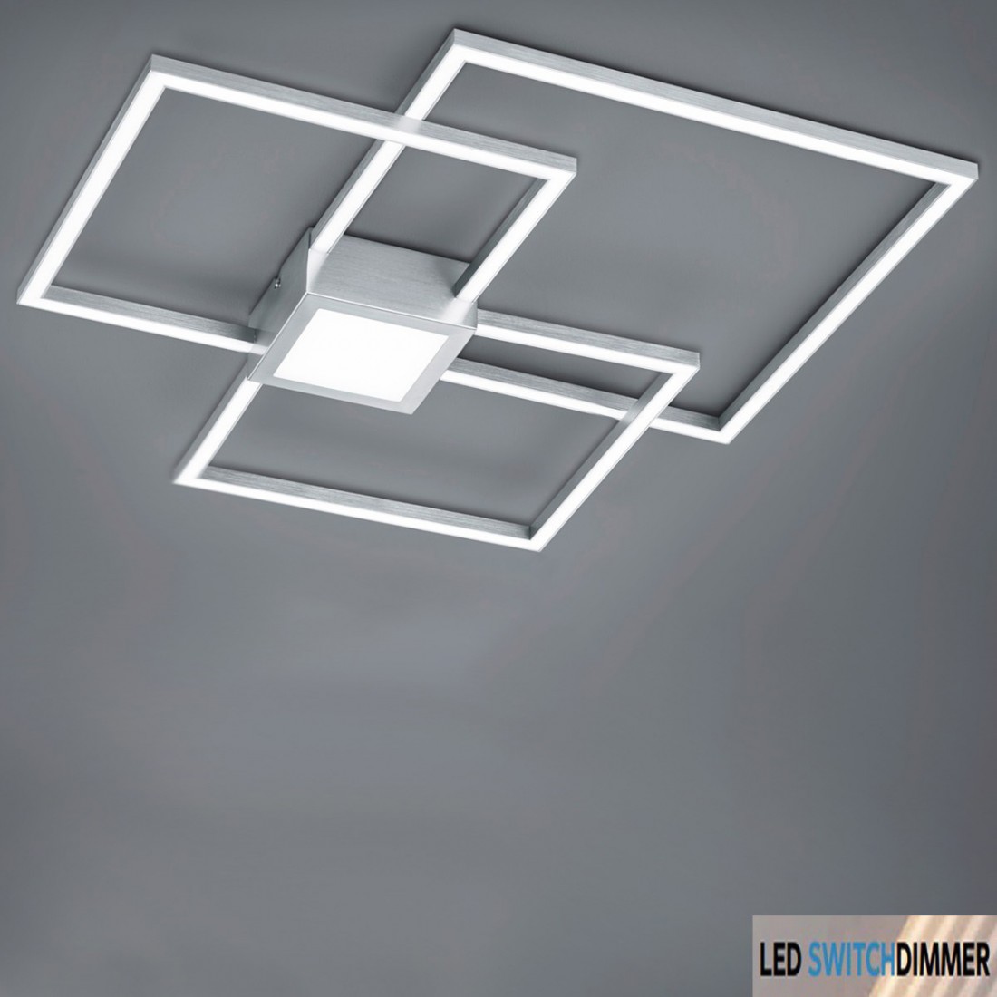 Plafoniera Hydra Trio Ligthing quadrati a led dimmerabili