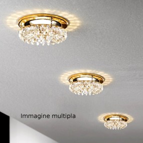 Spot encastrable Gea Led CYGNUS GFA100 LED spot classique or cristal intérieur faux plafond GU10