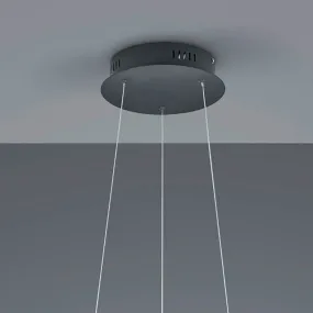 Oakland Trio Lighting suspensión led regulable luz cálida níquel o antracita