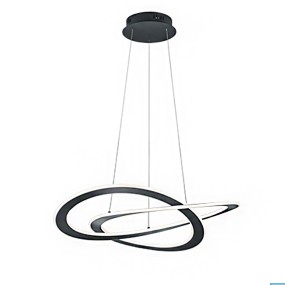 Oakland Trio Lighting suspension led lumière chaude dimmable nickel ou anthracite