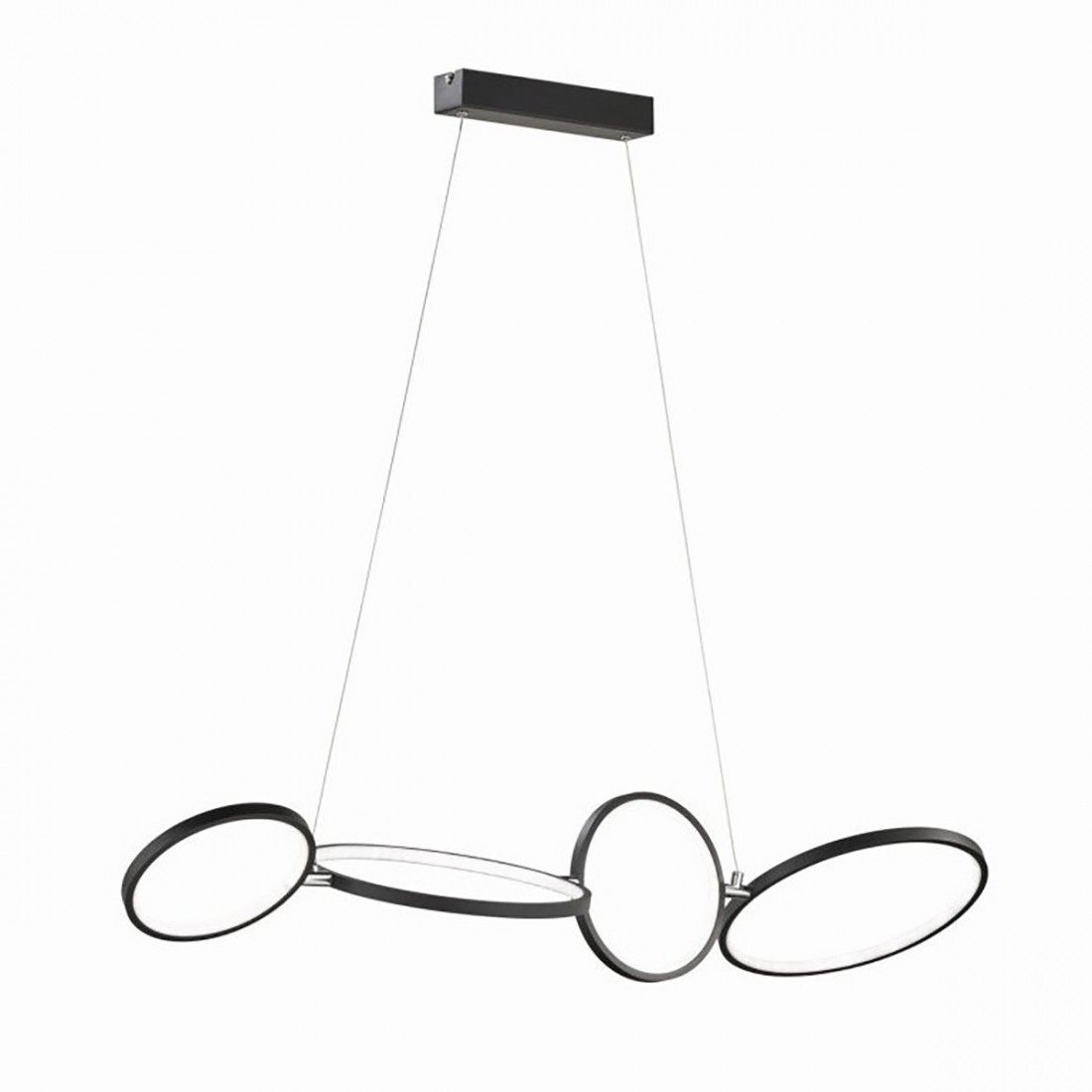 Rondo Trio Lighting 322610431 lustre moderne avec 4 anneaux led dimmables