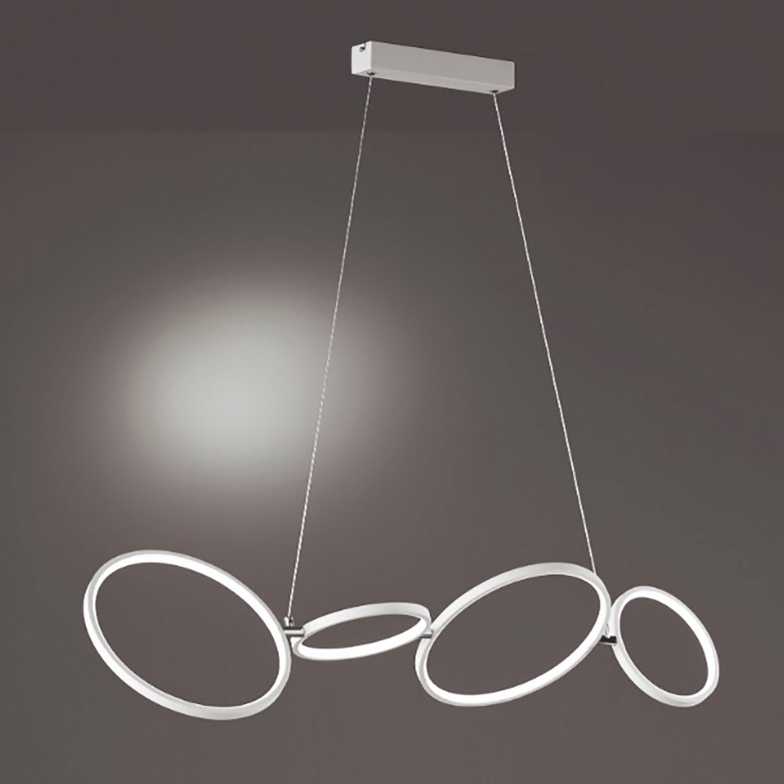 Rondo Trio Lighting 322610431 lustre moderne avec 4 anneaux led dimmables