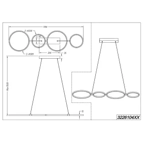 Rondo Trio Lighting 322610431 moderner Kronleuchter